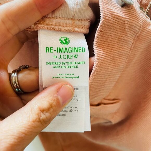 NWT J. Crew Pant Trouser Vintage Corduroy High Rise Straight Leg Slim Rose Blush - Picture 14 of 16